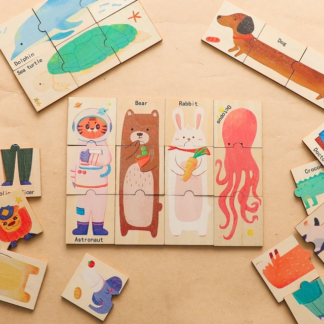 Juguetes educativos Montessori para bebés, rompecabezas de