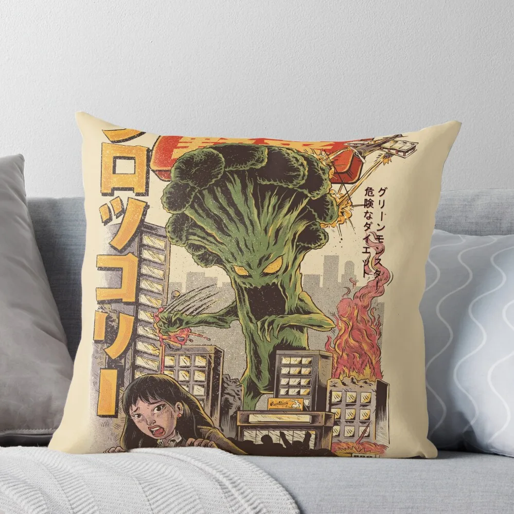 

THE BROCCOZILLA Throw Pillow Couch Pillows luxury throw pillow covers Elastic Cover For Sofa Anime