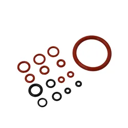 15-Piece Silicone O-Ring Seal Kit for Coffee Machine Brewing Group Spout Connector (Red and black 15pcs)