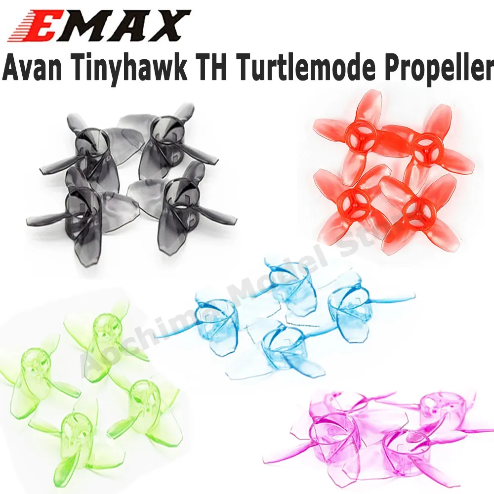 2 pary EMAX Avan Tinyhawk TH Turtlemode śmigło 2CW + 2CCW 4-Paddle 40mm rekwizyty do latania w pomieszczeniach 08025 silnik