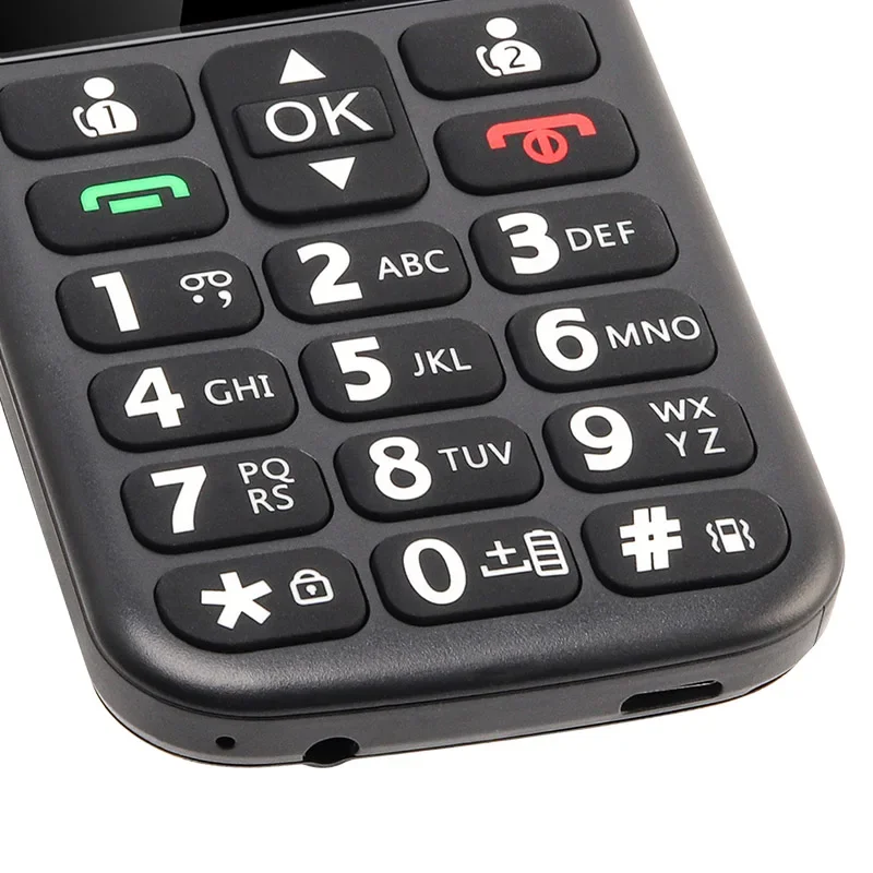 UNIWA M220 GSM Feature Phone SOS 1.77 Inch Dual SIM Simple Cheap Big Button Keypad Cellphone for Elderly Arabic Russian Keyboard 5