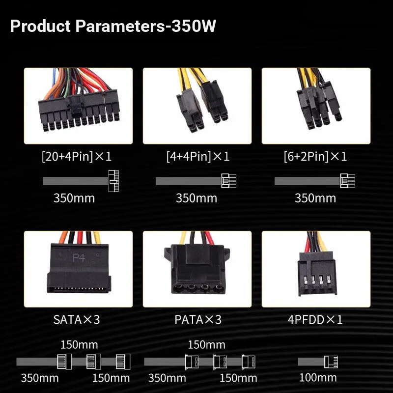 델타 FLEX 파워 서플라이 소형 1U 정격 350W 80PLUS 브론즈 서버 파워 서플라이 미니 섀시 데스크탑 컴퓨터 파워 서플라이