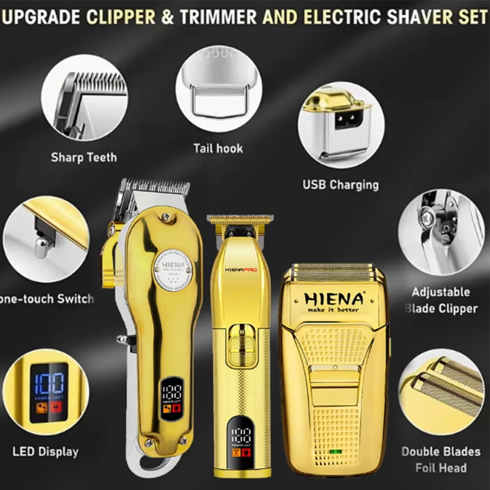 HIENA hair trimmers Hair cutting machine professional barber machines electric shaver man beard Barber shop men's hair clipper