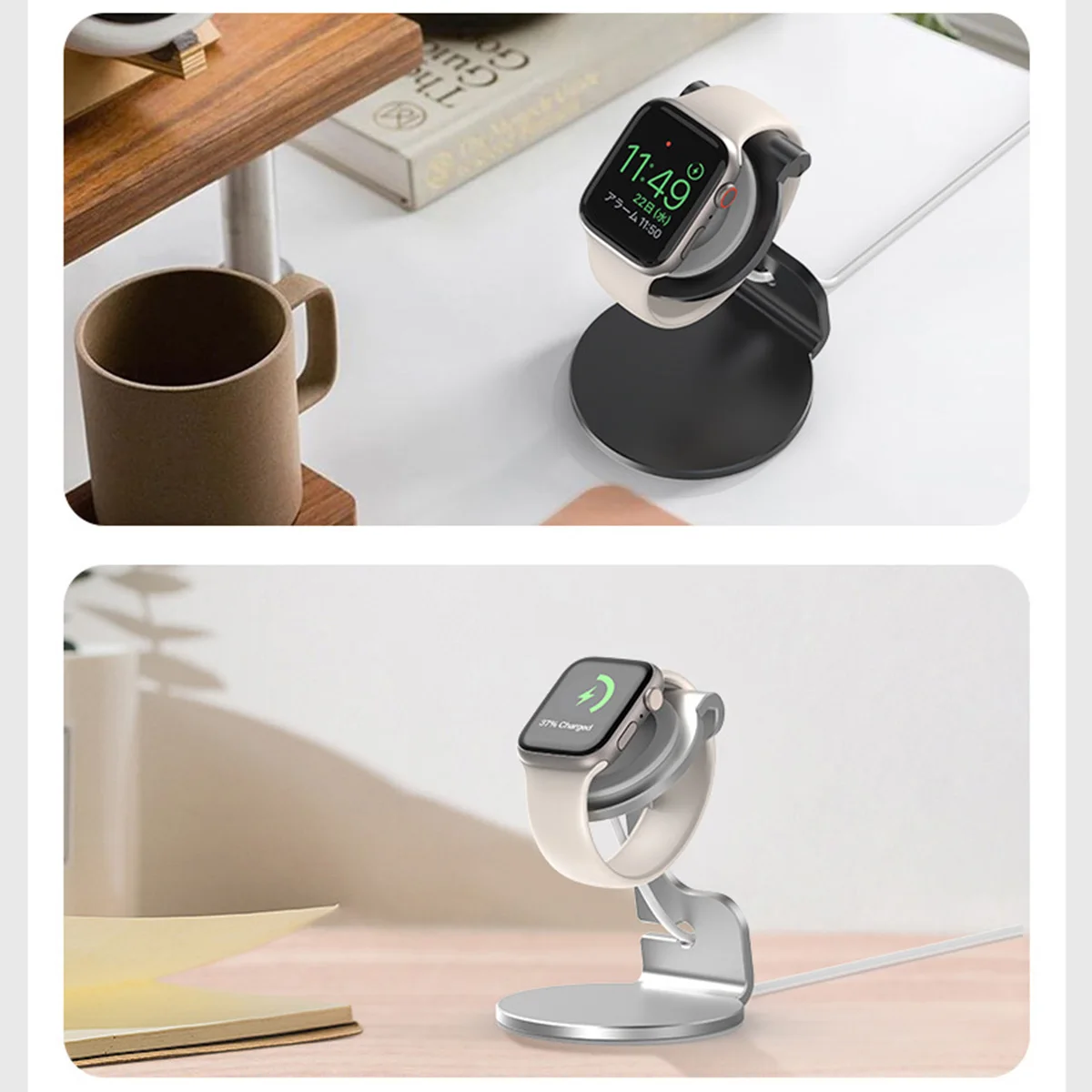 Aluminum Bracket Charger Dock Station Charging Holder for Apple Watch Stand Serie Ultra 1 2/9/SE/8/7/6/5/4/3/2/1