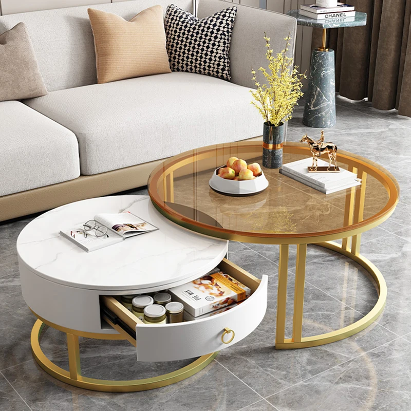 

Luxury Side Coffee Tables Bedroom Nordic Modern Coffee Tables Corner Glass Table Basse Tv Stand Living Room Furniture LQQ30XP