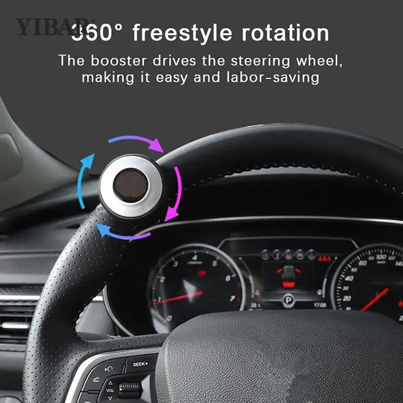 

Car Turning Steering Wheel Booster Spinner Knob 360 Degree Rotation Metal Bearing Power Handle Ball Shaped Helper Hand Control