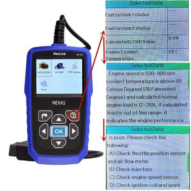 NEXAS NL102 Heavy Duty Diesel Truck Scanner Diagnostic Scan Tool Code Reader - Foto 7