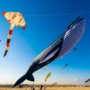 30D 9M Inflatable Whale Soft Kite Adult Giant Kite Beach Show Nylon Kites Tearproof and Easy To Fly Laundry Pendant Kite 3