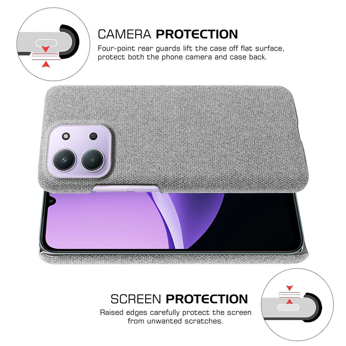 Shockproof Thin Fabric Phone Case - Comfortable Cover