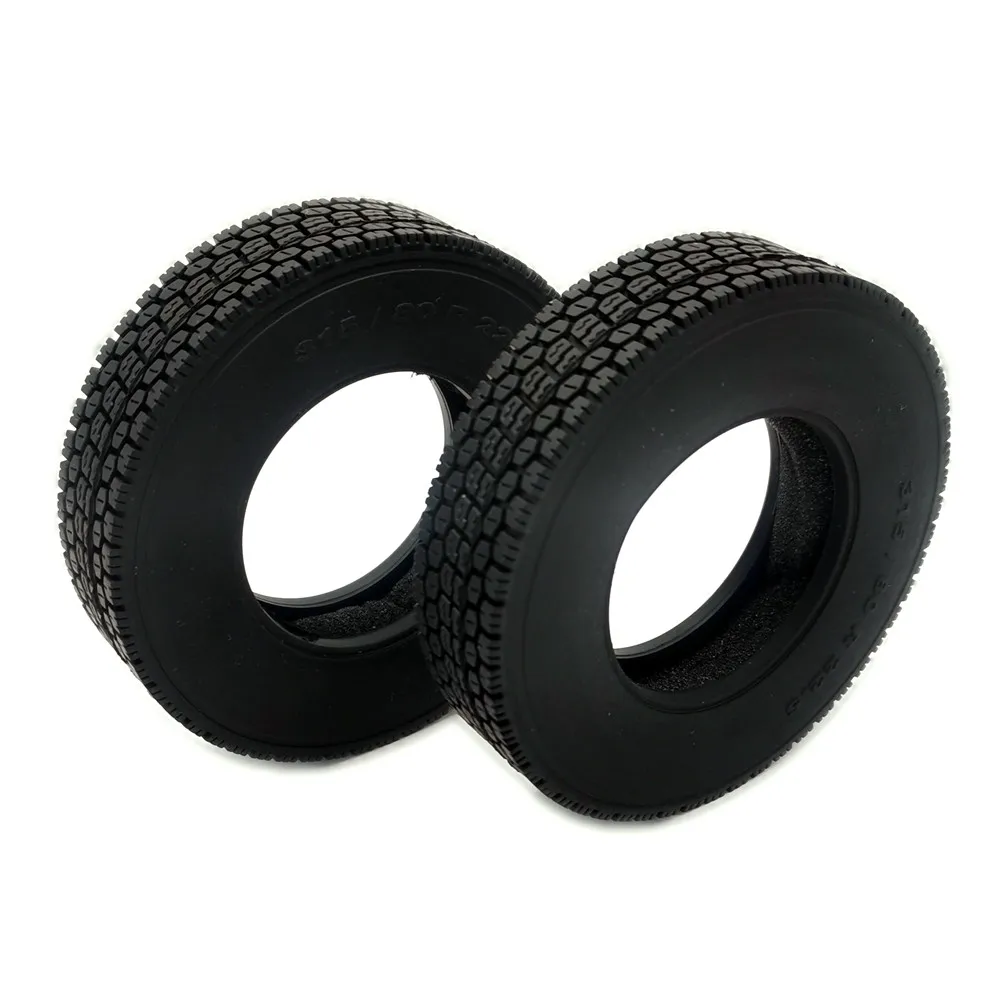 

2pcs Rubber Tires Wheel Tires 22mm for Tamiya 1/14 Tractor Trucks