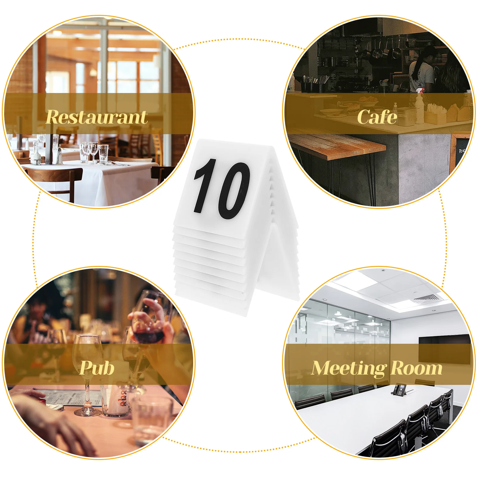 Restaurant Number Plate Evidence Marker Markers Signs Table Numbers Acrylic Decorate 20 Pcs