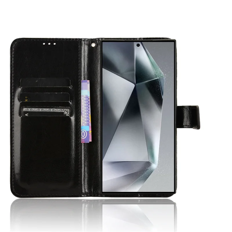 Luxury Crazy Horse Leather Case Skin for Samsung Galaxy S26 Ultra