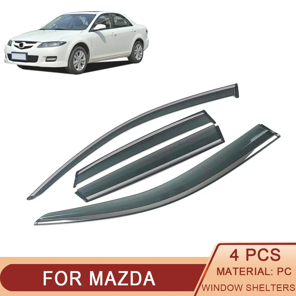 

For MAZDA 5 6 2 3 ATENZA Sedan CX-5 CX-3 CX-7 Mazda8 MPV Car Window Sun Rain Shade Visors Shield Shelter Cover Frame Sticker