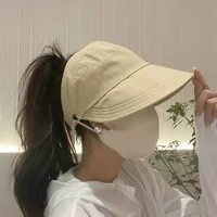 Sombrero para el sol plegable para mujer con ala ancha y parte superior transpirable: perfecto para colas de caballo - Image 2