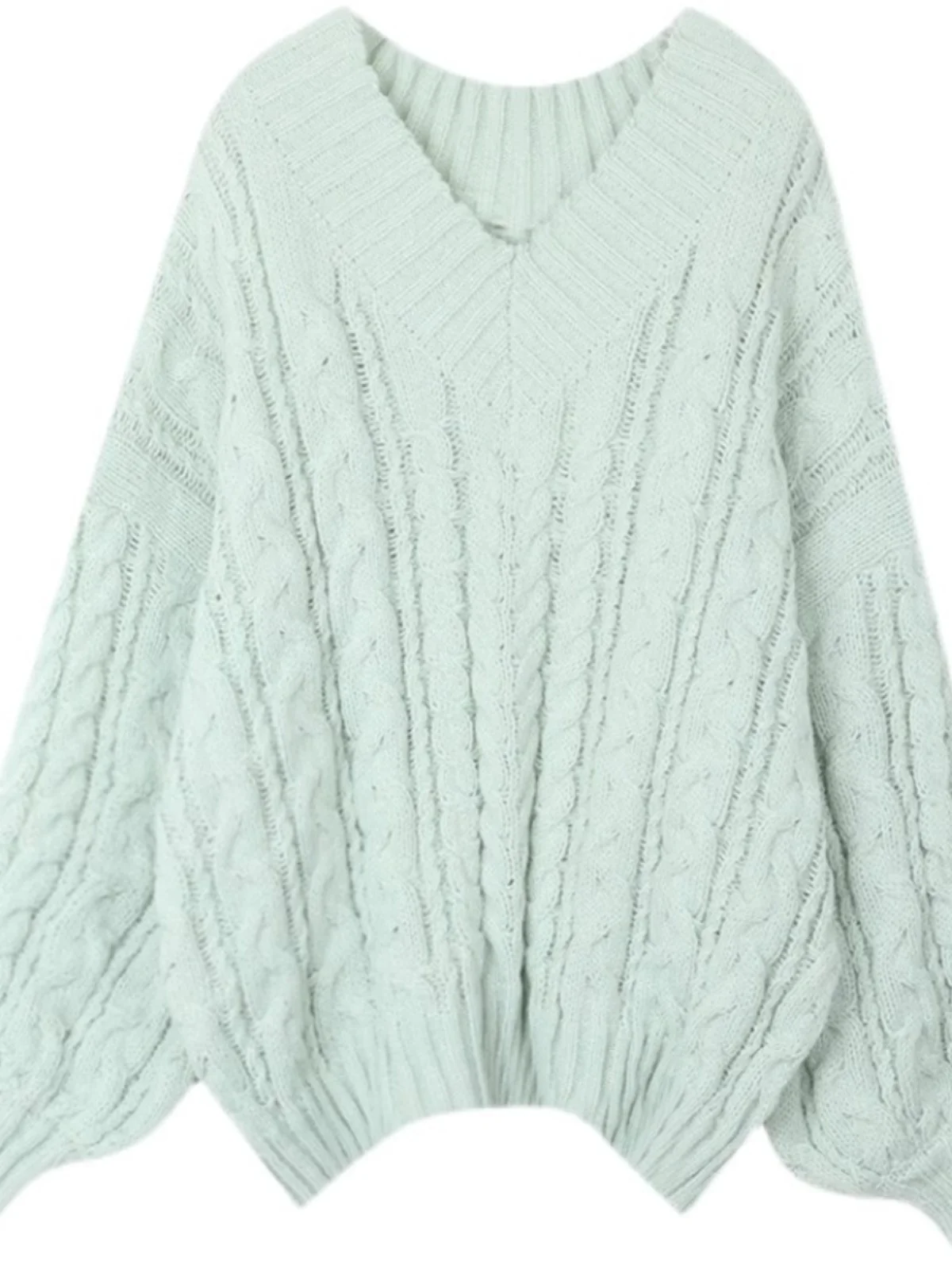

2023 Women's Clothing V-neck loose versatile sweater Autumn Winter New