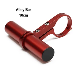 Aluminum Bicycle Handlebar Extension Bracket for Lights and Accessories (10cm Red)