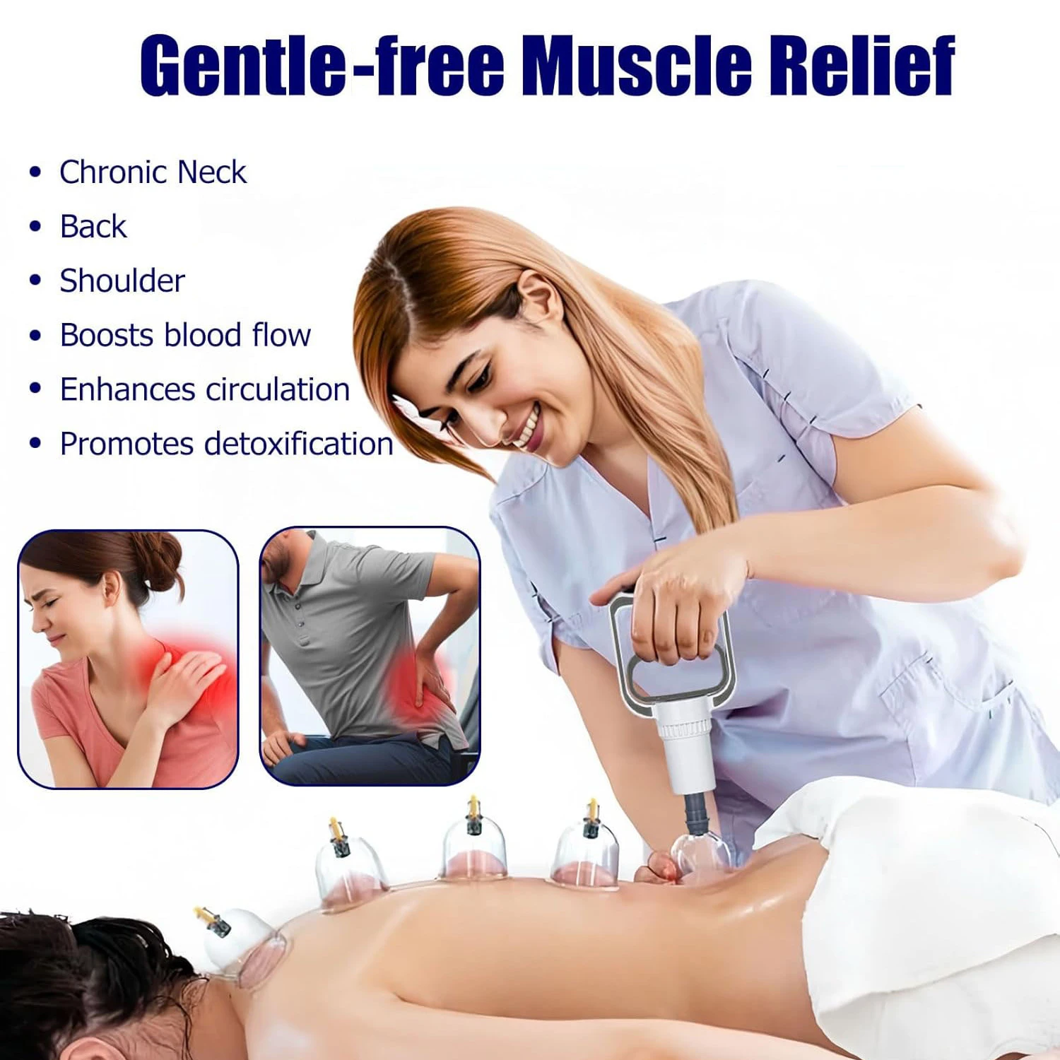 32 Cans Back Vacuum Cupping Device Set Professional Suction Cup Massage Meridian Dredge Vacuum Suction Treatment Cupping Device