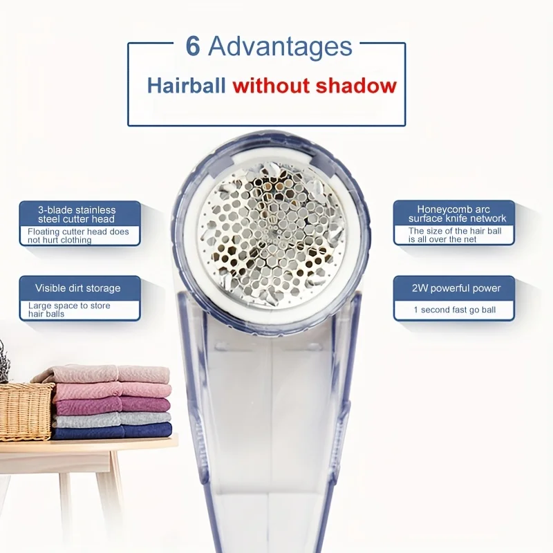 Fabric Shaver, Electric Lint Remover, Battery Operated Sweater Shaver, Power Lint Shaver, Fuzz Remover, Pilling Remover 5