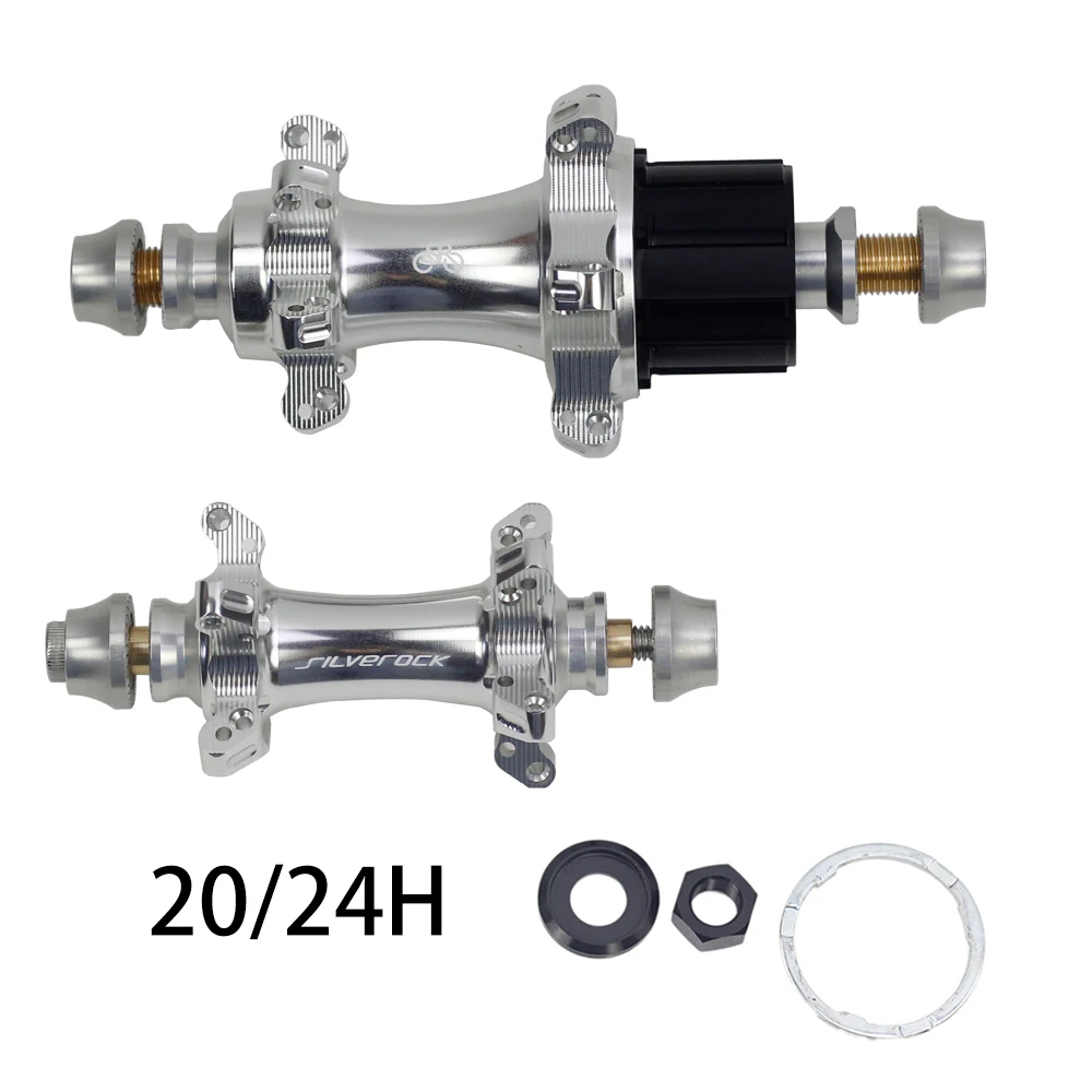 

SILVEROCK External 4 - 7 Speed Hubs 74mm 112mm Straight Pull for Brompton Folding Bikes NBK Bearing 6 Pawls Wheels Axle
