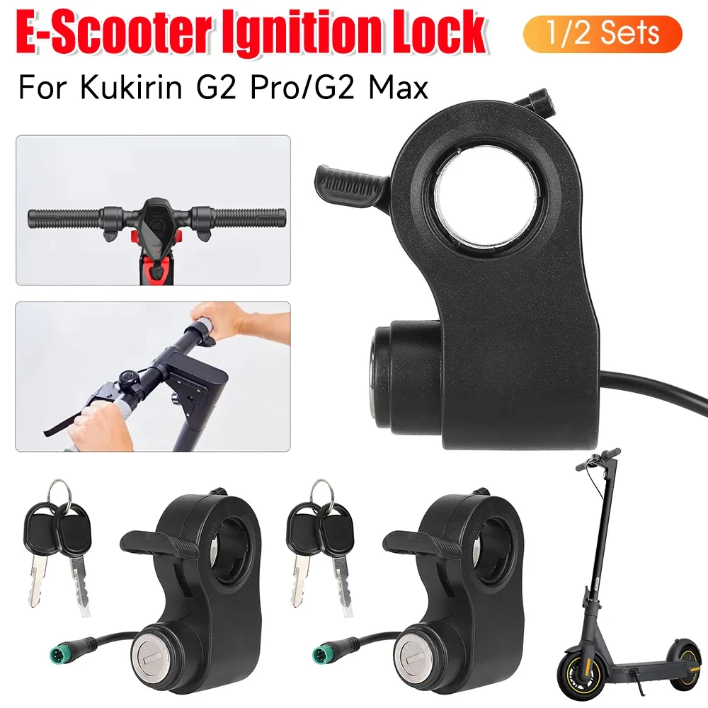 1-2 Set Throttle With Key for Kukirin G2 Max/G2 Pro Electric Scooter Electric Lock Speed Throttle Accelerator Switch Lock Part