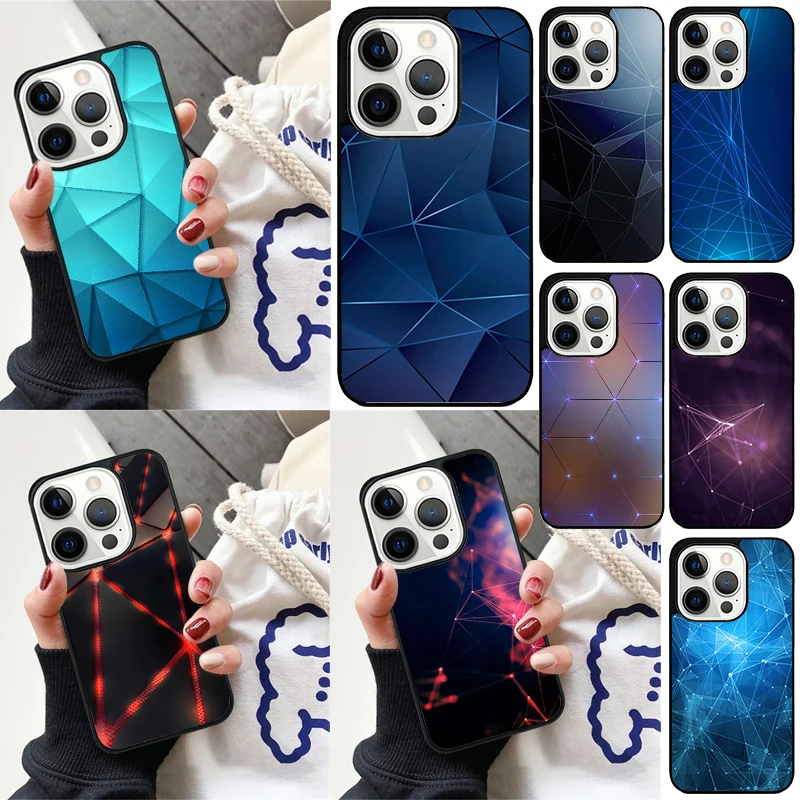 The Light Waves Geometry Abstract Triangle Phone Case Per Iphone 15 14 6 7 8 Plus X Xr Xs Se2020 Per Apple 11 12 13 Mini Pro Max