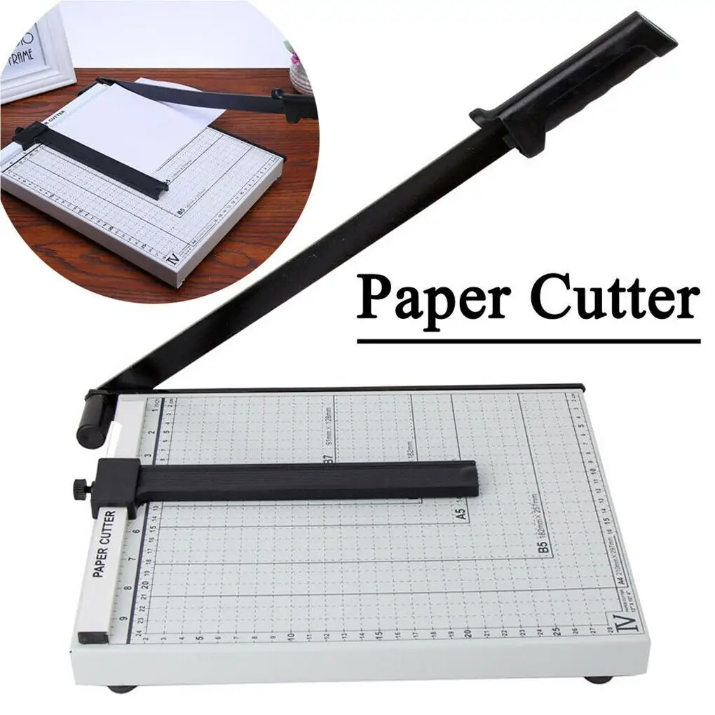 Cortadora De Papel Manual A4 - Corte Preciso Hasta 8 Hojas, Base Metálica Y Seguridad Integrada