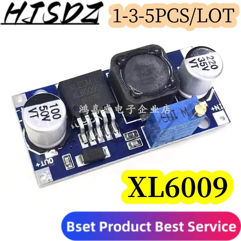 

1-3-5PCS/LOT Módulo de refuerzo de DC-DC XL6009, salida ajustable, Super LM2577