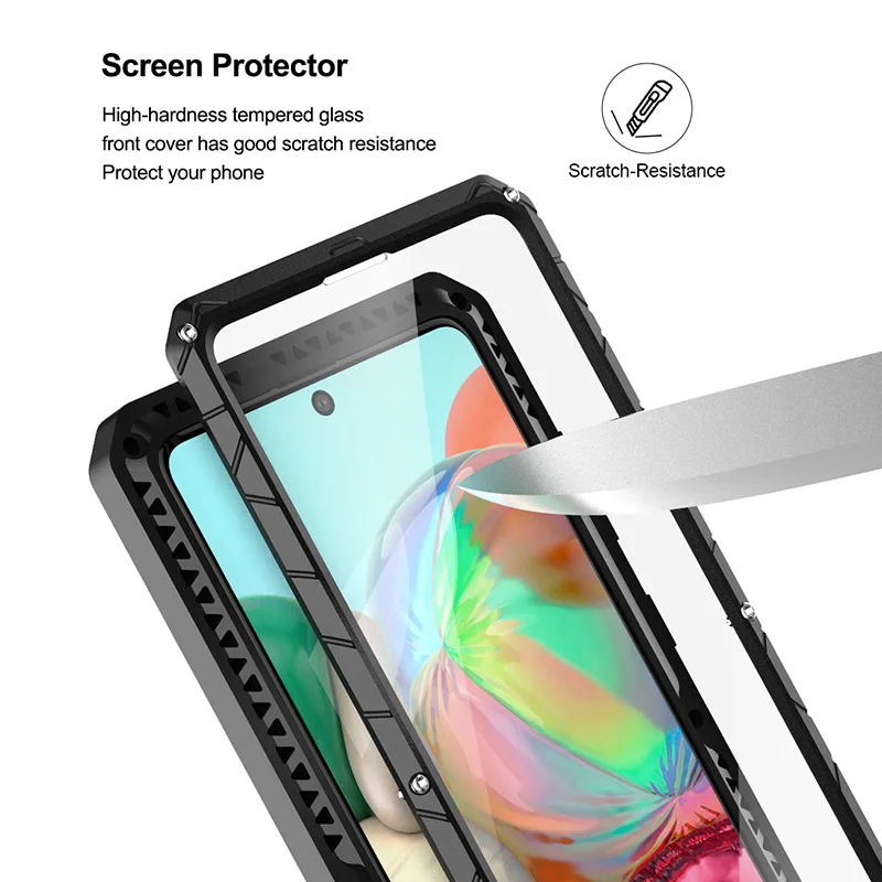 Aluminum Metal Silicone Shockproof Case For Samsung A53 A82 A52 A42 A72 A90 A80 A50 A70 Protector Hard Heavy Duty Fundas Shell