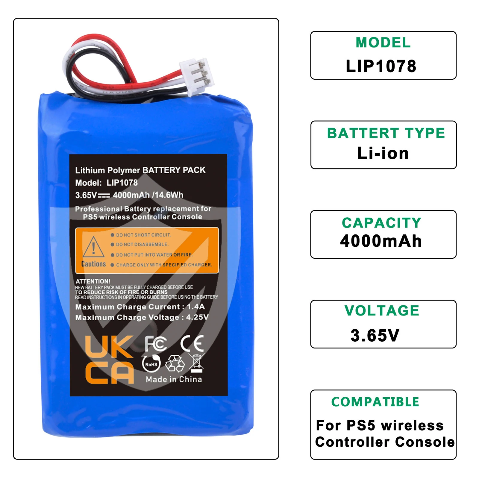 Batterie De Remplacement Pour Manette PS5 Dualsense BDM-010 – 2000mAh, Avec Outil, Neuve