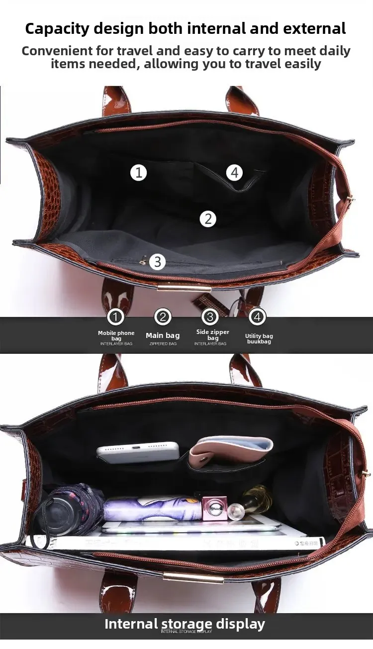 Crocodile Leather Bag stylish texture