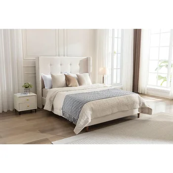 Upholstered Bed Frame, 54 3