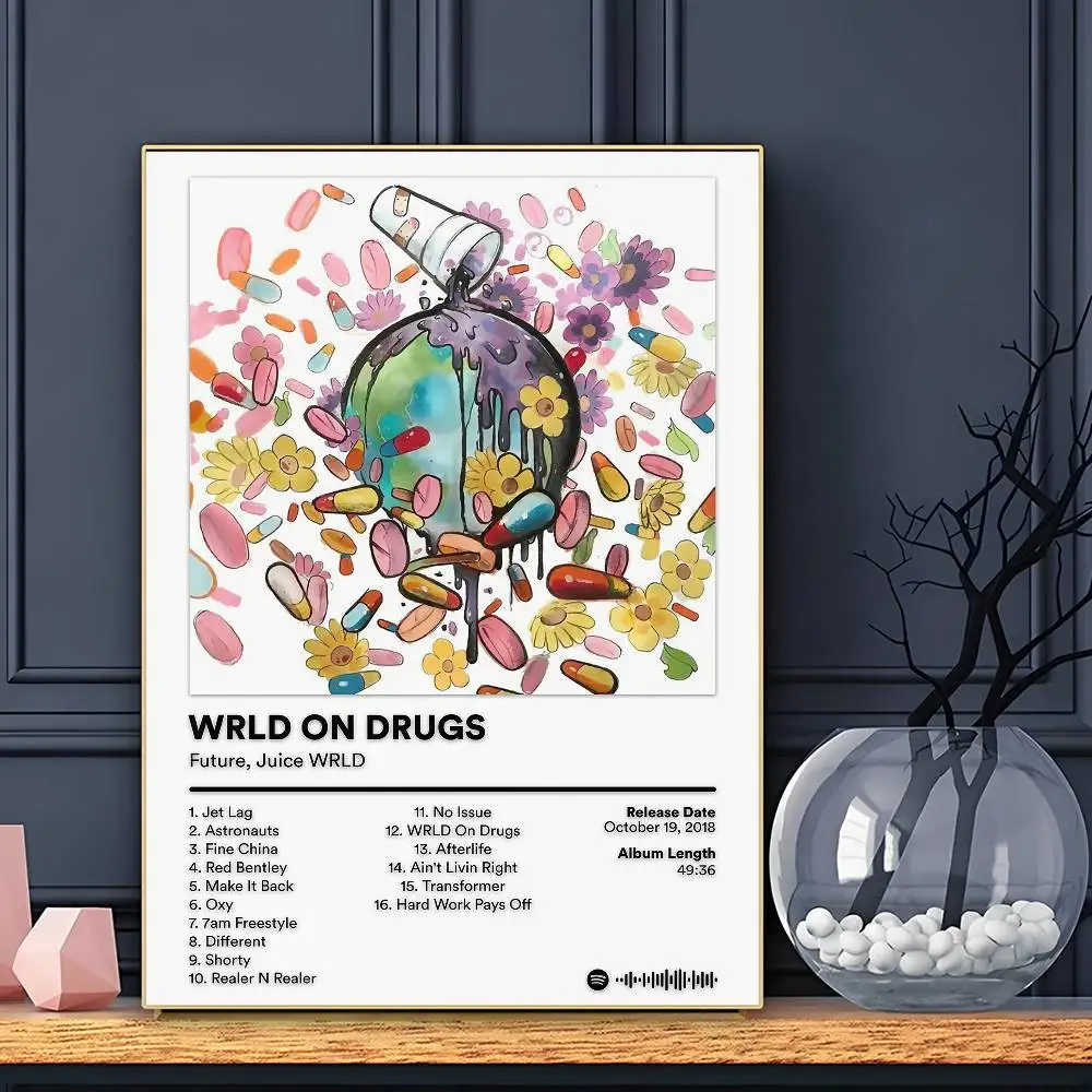 Rapper J-Juice W-WRLD Poster, HD-Kunst, klebrige Wand, wasserdicht, für Zuhause, Wohnzimmer, Bar, Dekoration – Detail 7