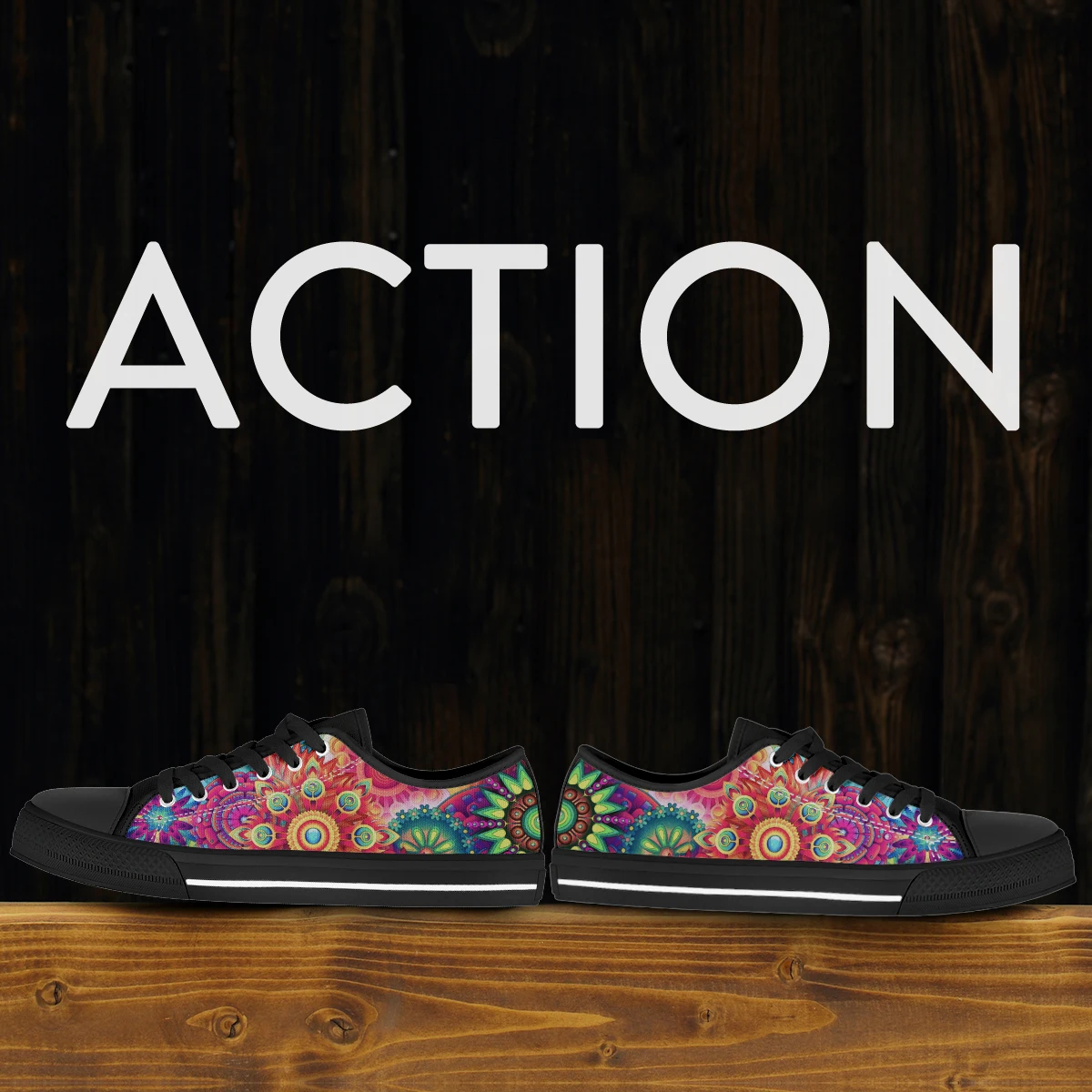 2020 Colorful Mandala Floral Casual Shoes Women Comfortable Sneakers Breathable Walking Canvas Vulcanized Shoes