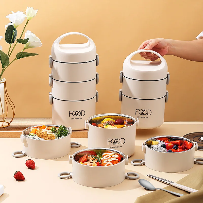 

Stainless Steel Portable Lunch Box Thermal Insulation Lunch Box Multi-Layer Food Storage Container Bucket Work Student Bento Box