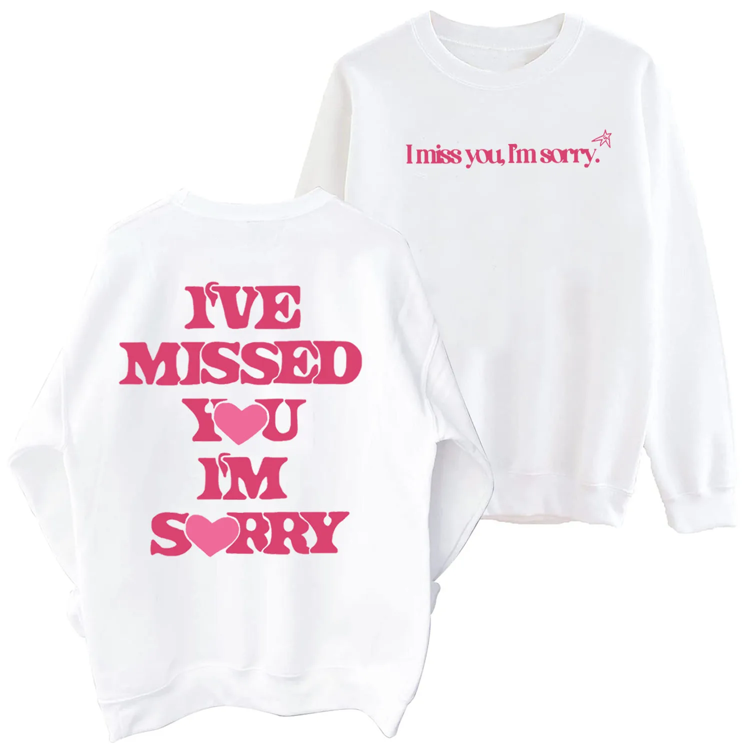 

Gracie Abrams Crewneck Hoodie I Miss You I'm Sorry Oversized Sweatshirt Gift for Gracie Abrams Fan Pullover Tops