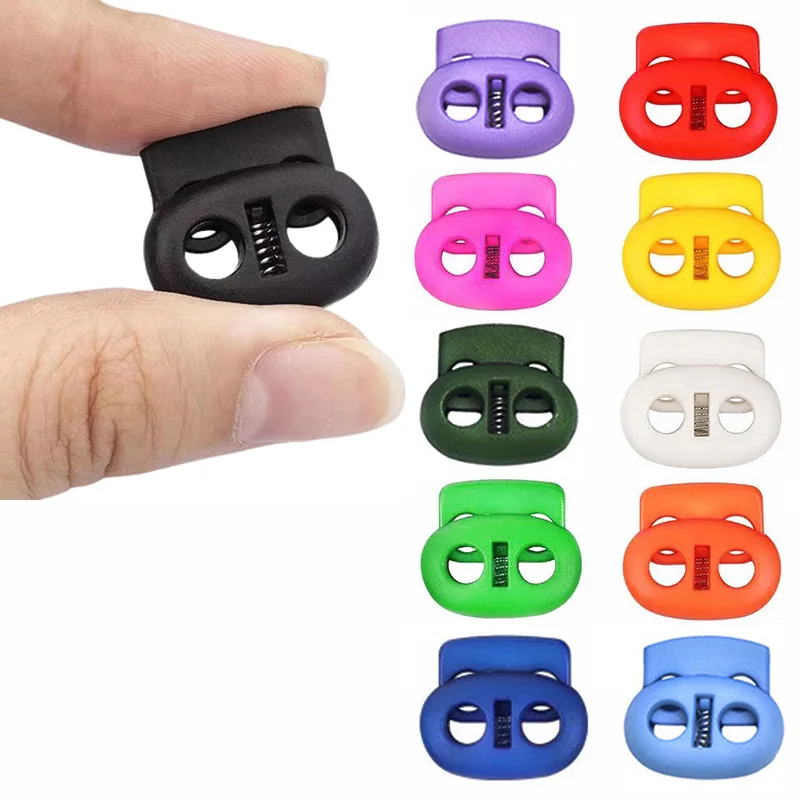 20Pcs Plastic Cord Lock Stopper Toggle Clip Block Retainer For Drawstring Lanyard Paracord Rope Garment Buckles Bag Accessories