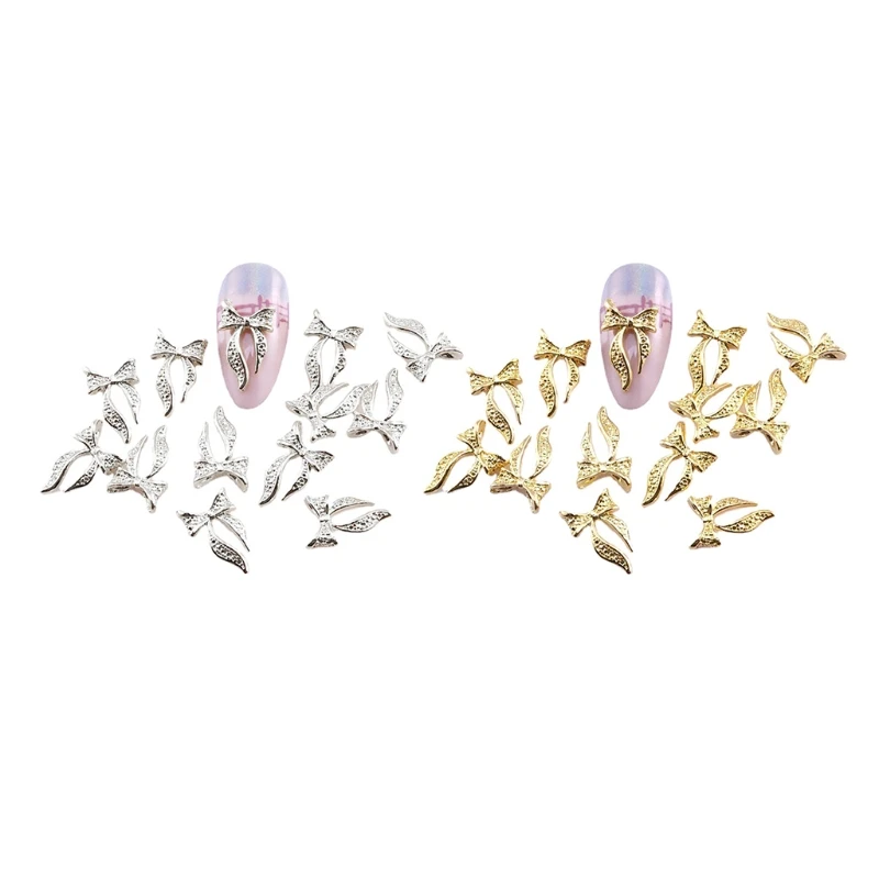 

20pcs 3D Bow Tie Design Art Slices Alloy Bow Nails Art Decals Decoration