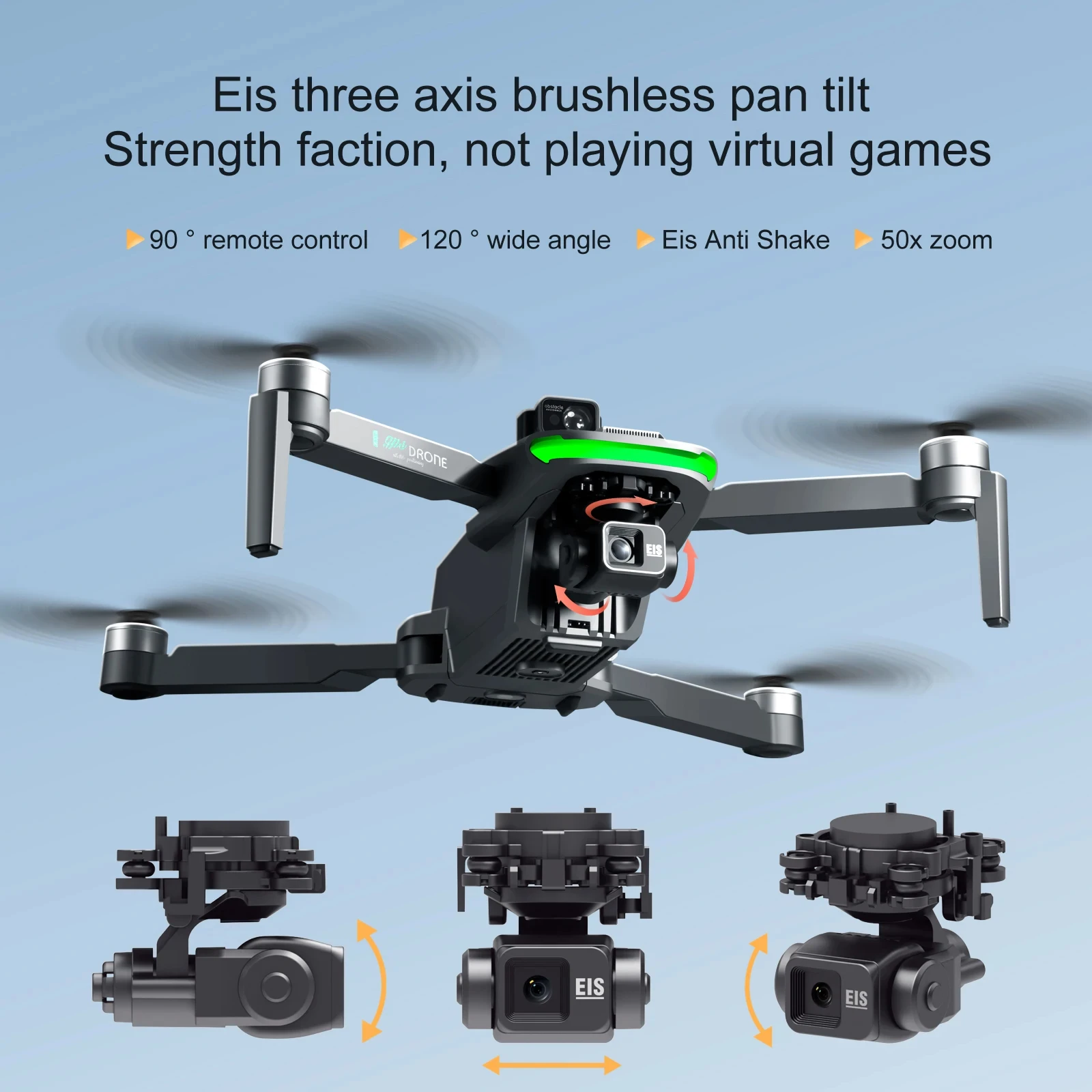 Description Picture 5 of itemNew S155 Pro Gps Drone 4k Hd Camera Aerial Photography Fpv 8K 3-axis Anti-shake Gimbal Brushless Motor Obstacle Avoidance