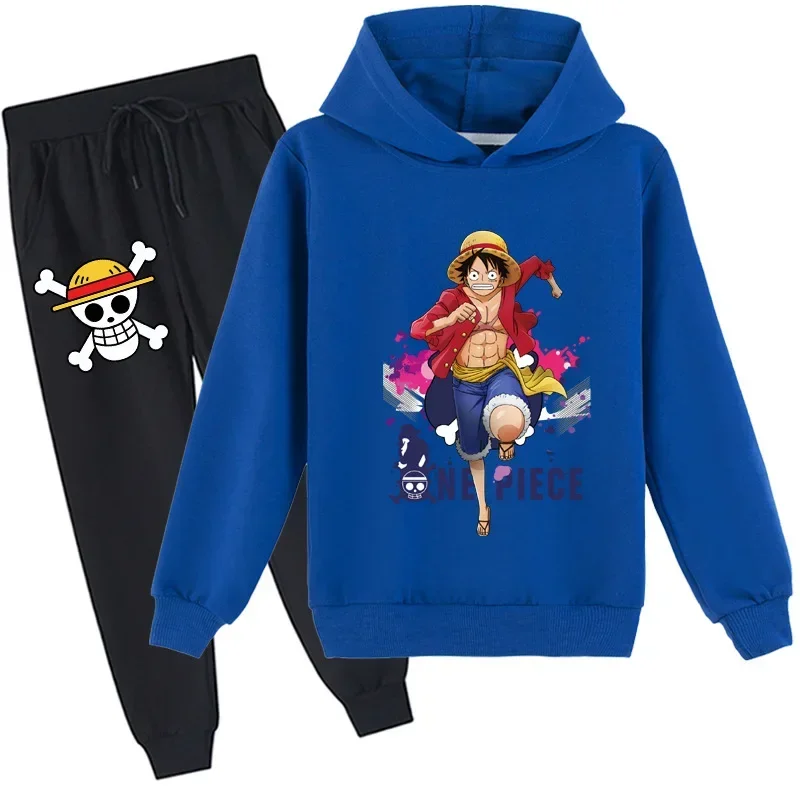 

Цельнокроеный костюм, новинка 2024, осенне-зимний Повседневный свободный Детский свитер и брюки для мальчиков и девочек, спортивная одежда, комплект из двух предметов