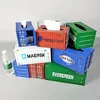 Metal Cargo Shipping Container Tissue Box Cover, Table Decorations Household Napkin Paper Iron Holder 4