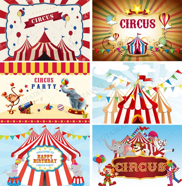 Mehofond Photography Background Circus Carnival Theme Animal Balloons Child Birthday  Party Portrait Decor Photo Backdrop Studio - AliExpress