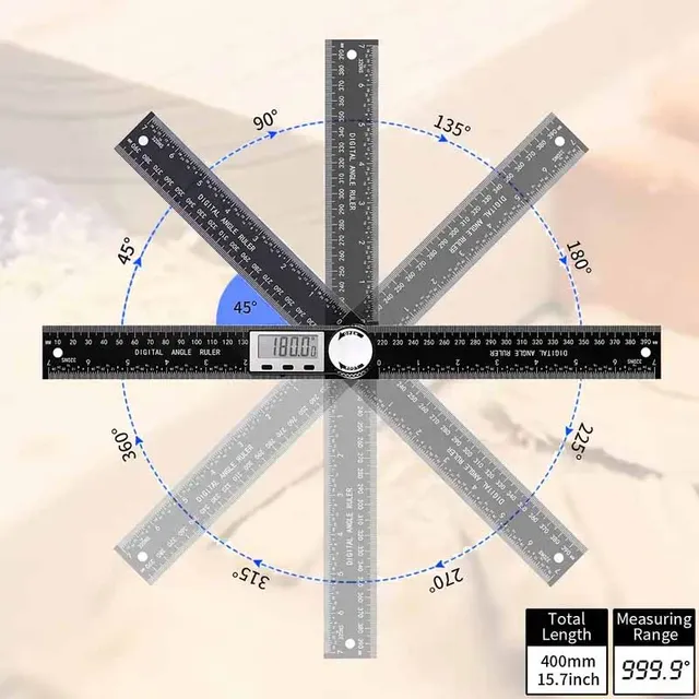 1 PC 2 in 1 Digital Angle Detector Scale Suitable for Woodworking Measurement Tools High Accuracy Mutifunction Tools 6