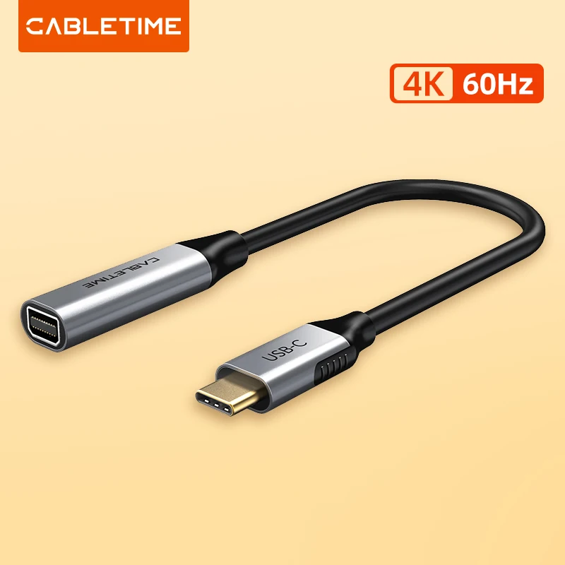 Cabletime Adattatore Da Usb C A Mini Displayport 4K 60Hz Per Laptop Macbook Huawei Mate 40 30 Pro Samsung S20 Mini Dp Converter C384