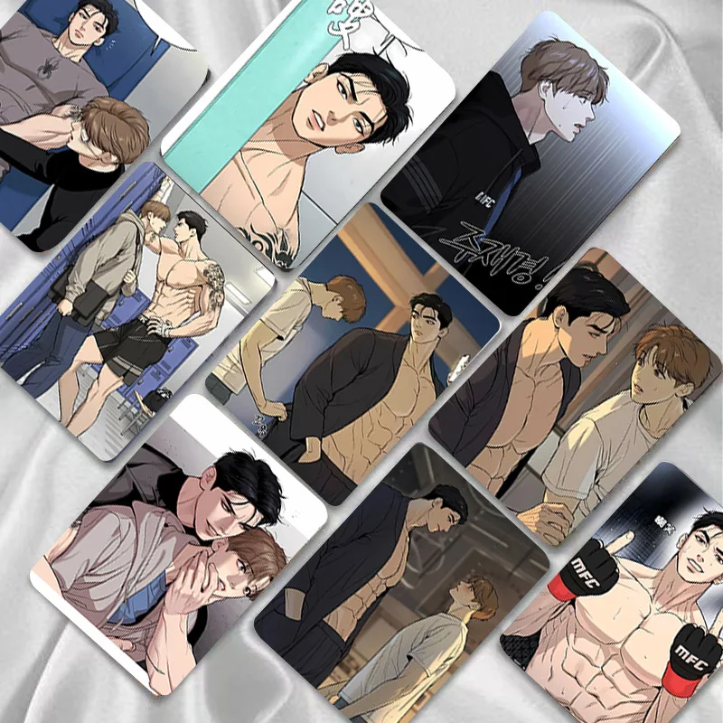 55 Pcs/Set Korean Comic Magic Spell Laser Lomo Card Zhou Jae-kyung, Jindan Cartoon Characters HD Photocard Fans Gift