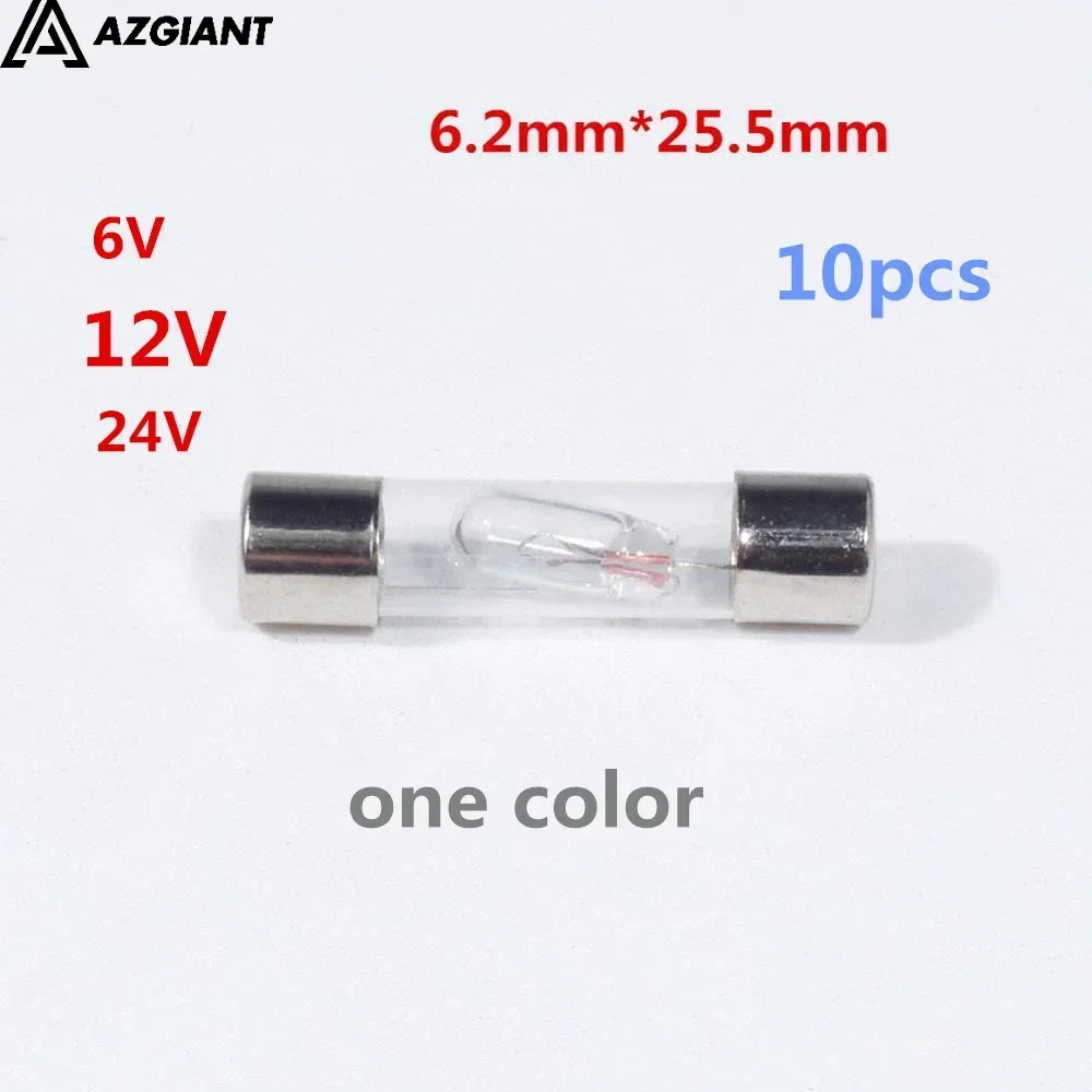 10 adet/grup 6*34mm 6.2*25.5mm ampul Araba Devre DC Test Cihazı 6V 12V 24V Gerilim Oto Araç Ölçer Test Işığı Ölçüm Kalemi