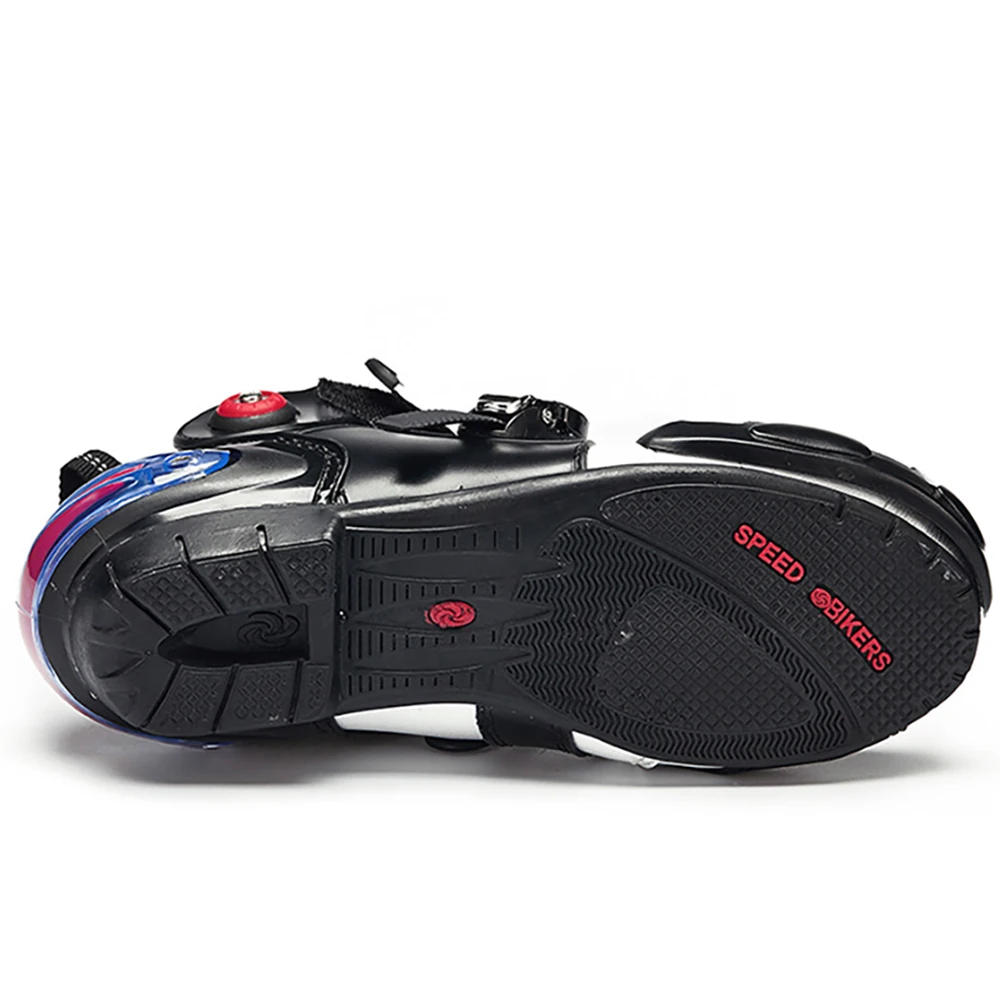 Men Motorcycle Boots Motorbike Microfiber Leather Boot Racing Ankle Riding Shoes Motocross Non-Slip Sport Shoes Winter