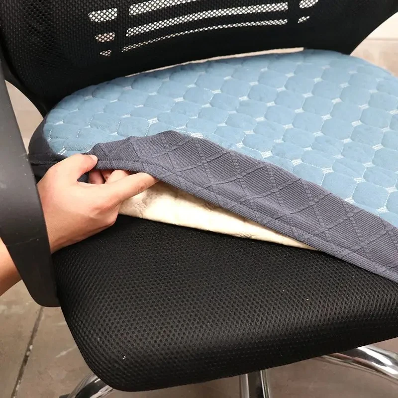 Computer Chair Cover Universal Office Swivel Seat Cover Simple and Detachable Elastic Seat Cover 2