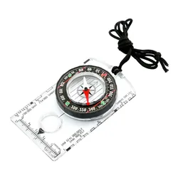 Waterproof Baseplate Compass for Outdoor Navigation & Survival (Transparent)