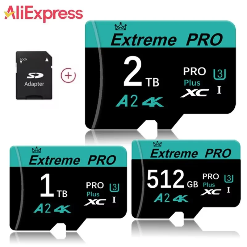 Micro SD Card 2TB 1TB 128GB 32GB 64GB 256GB 512GB A2 Class 10 For Phone Drone