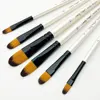 Filbert Paint Brushes Set, 6Pcs Artist Paintbrushes for Acrylic Oil Watercolor Gouache Painting, Premium Nylon Art Paint Brush 1